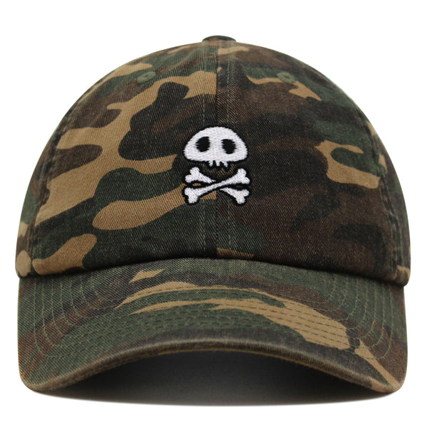 Skull Premium Dad Hat Embroidered Baseball Cap Cute Skull