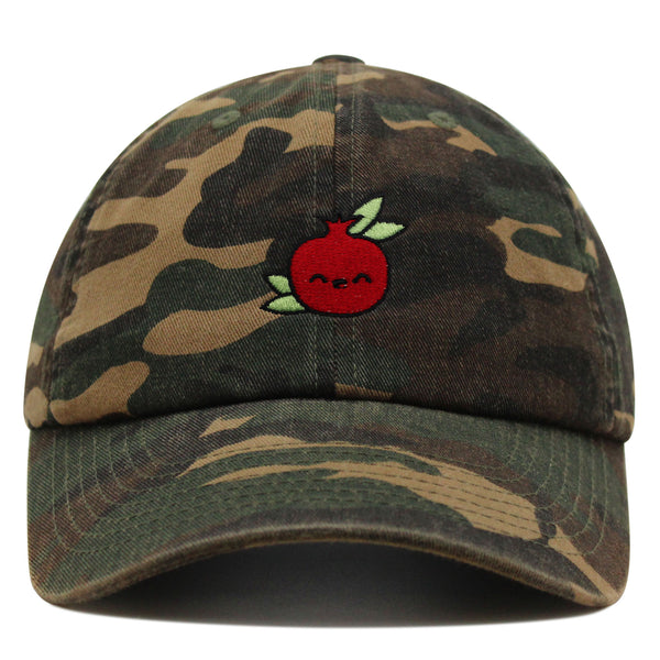 Pomegranate Premium Dad Hat Embroidered Baseball Cap Vegan Fruit Garnet