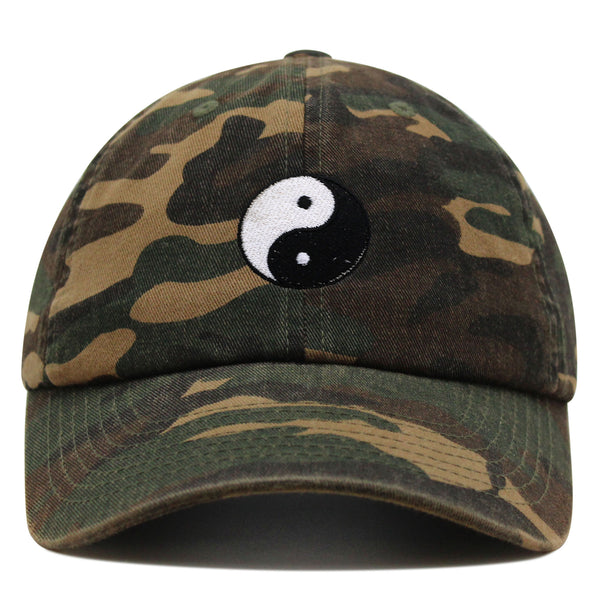 Ying Yang Premium Dad Hat Embroidered Baseball Cap Asian Meditation