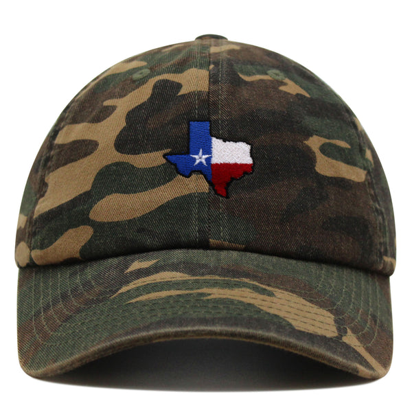 Texas Premium Dad Hat Embroidered Baseball Cap Map Flag