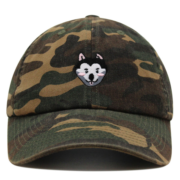 Husky Premium Dad Hat Embroidered Baseball Cap Dog Puppy