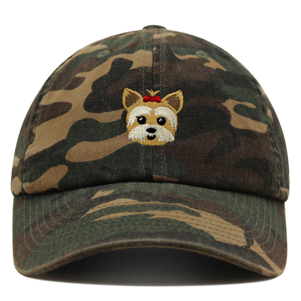 Yorkshire Terrier Premium Dad Hat Embroidered Baseball Cap Puppy Yorkie