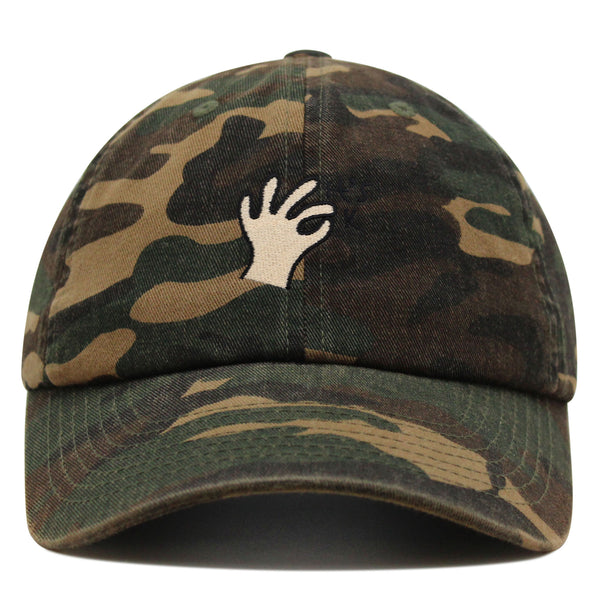 Hand Sign Premium Dad Hat Embroidered Baseball Cap OK