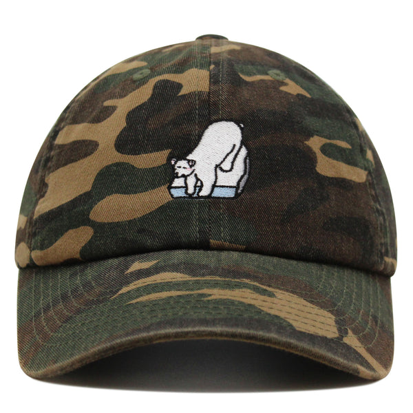 Polar Bear Premium Dad Hat Embroidered Baseball Cap Coke Soda