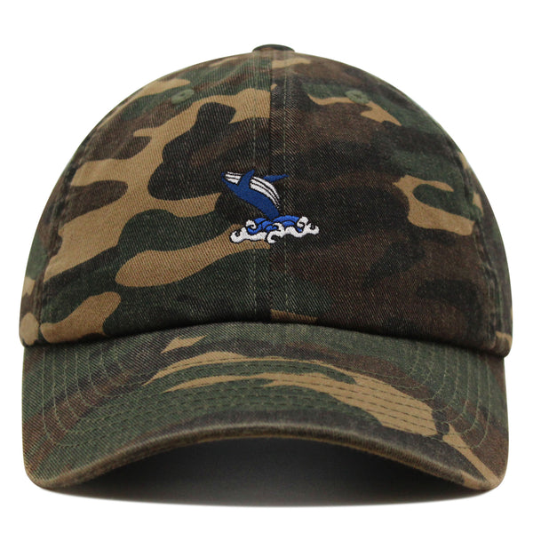 Whale Premium Dad Hat Embroidered Baseball Cap Ocean Fish