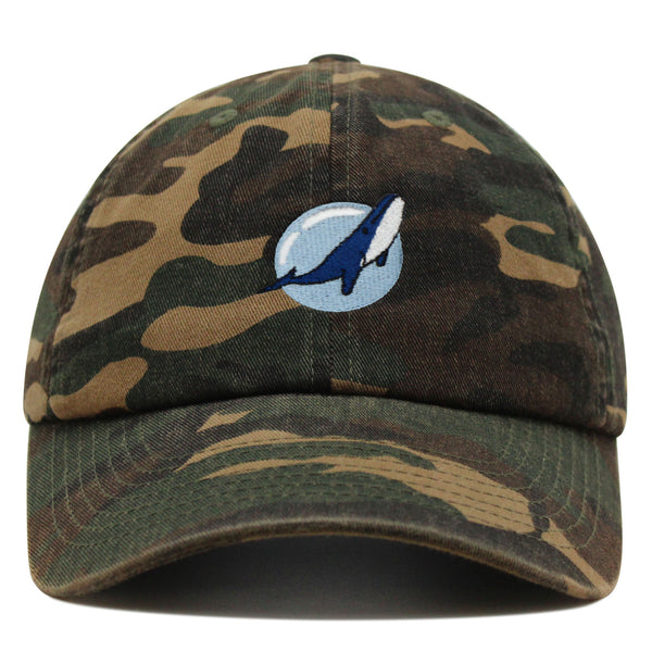 Whale Premium Dad Hat Embroidered Baseball Cap Fishing Nature