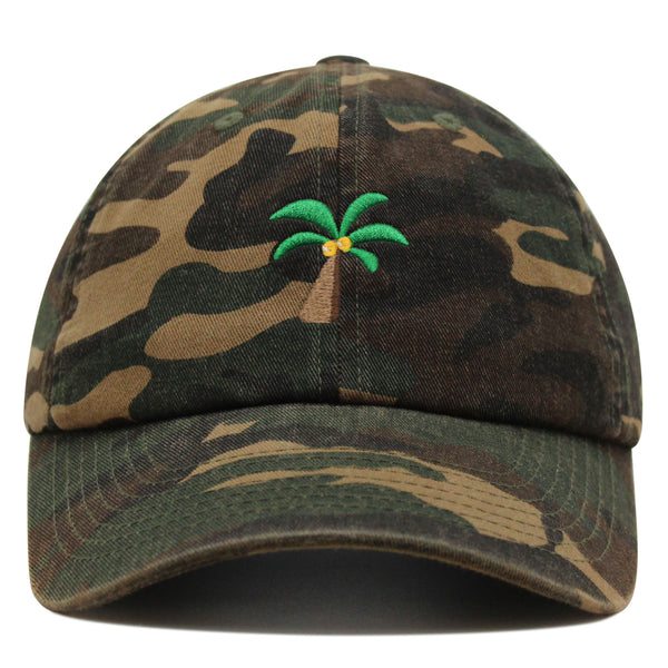 Palm Tree Premium Dad Hat Embroidered Baseball Cap Coconut