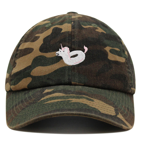 Unicorn Floaty Premium Dad Hat Embroidered Baseball Cap Swim