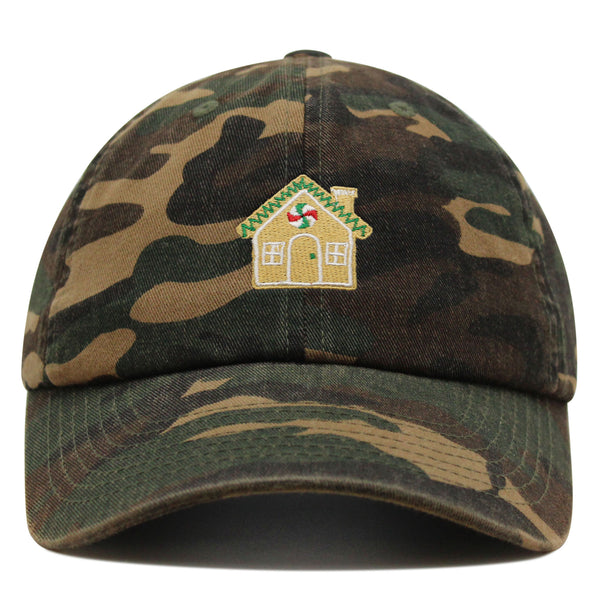 Gingerbread House  Premium Dad Hat Embroidered Baseball Cap Holiday