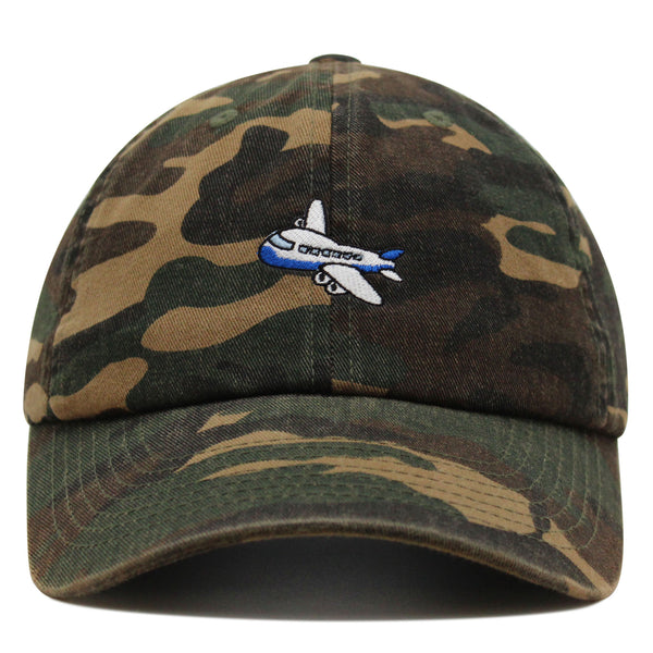 Airplane Premium Dad Hat Embroidered Baseball Cap Cute