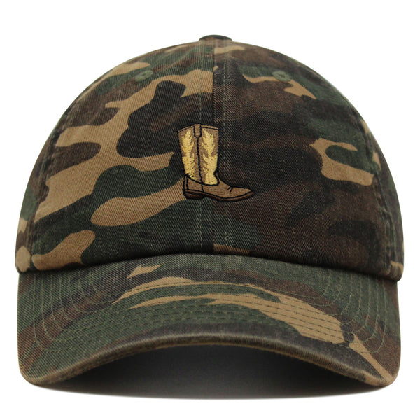 Cowboy Boot Premium Dad Hat Embroidered Baseball Cap Boots