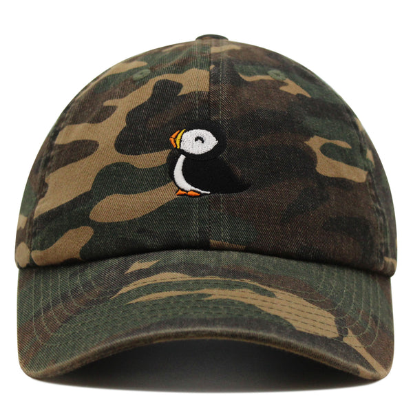 Puffin Premium Dad Hat Embroidered Baseball Cap Cute Bird