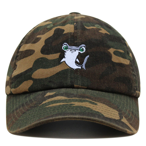 Hammerhead Shark Premium Dad Hat Embroidered Baseball Cap Cute Fish