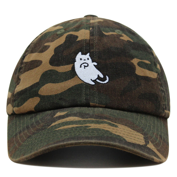 Cat Premium Dad Hat Embroidered Baseball Cap Laying Down