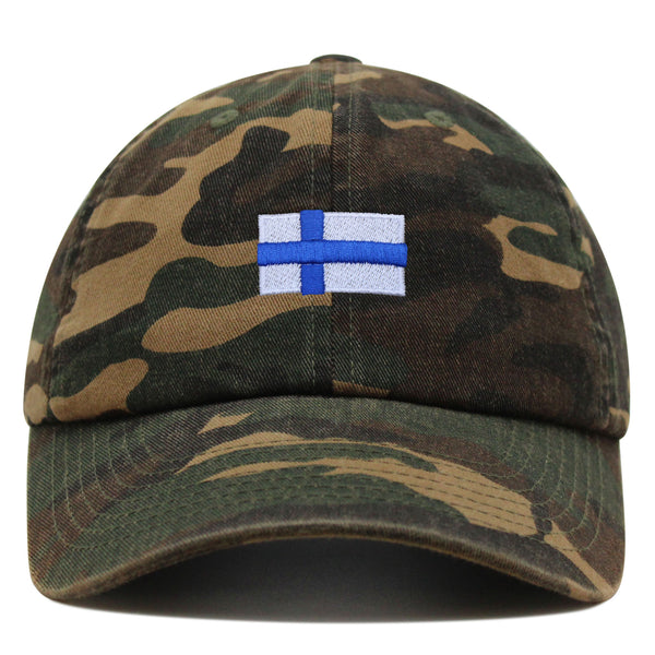 Finland Flag Premium Dad Hat Embroidered Cotton Baseball Cap Country Flag Series