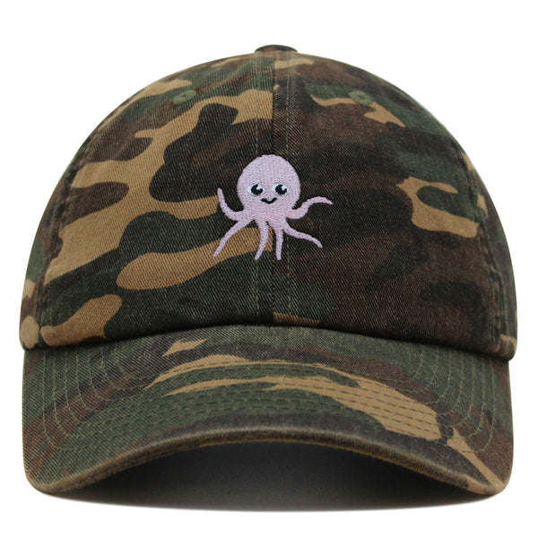 Cute Octopus Premium Dad Hat Embroidered Cotton Baseball Cap