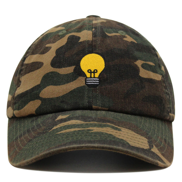 Light Bulb Premium Dad Hat Embroidered Cotton Baseball Cap Funny Idea