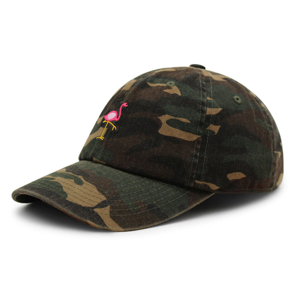 Flamingo Premium Dad Hat Embroidered Baseball Cap Bird Pink