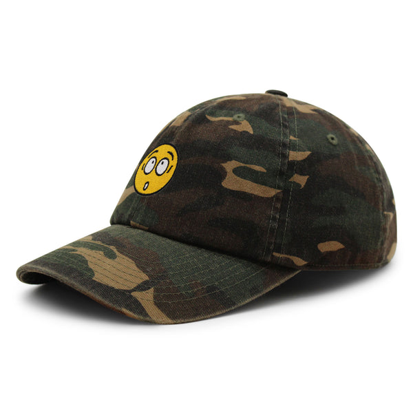 Surprised Face Emoji Premium Dad Hat Embroidered Baseball Cap Silly