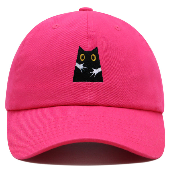 Hugs Premium Dad Hat Embroidered Baseball Cap Black Cat Mom