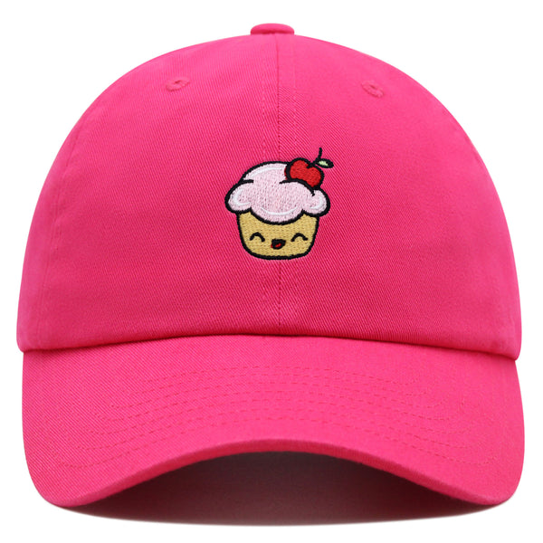 Happy Cupcake Premium Dad Hat Embroidered Baseball Cap Muffin Sweet