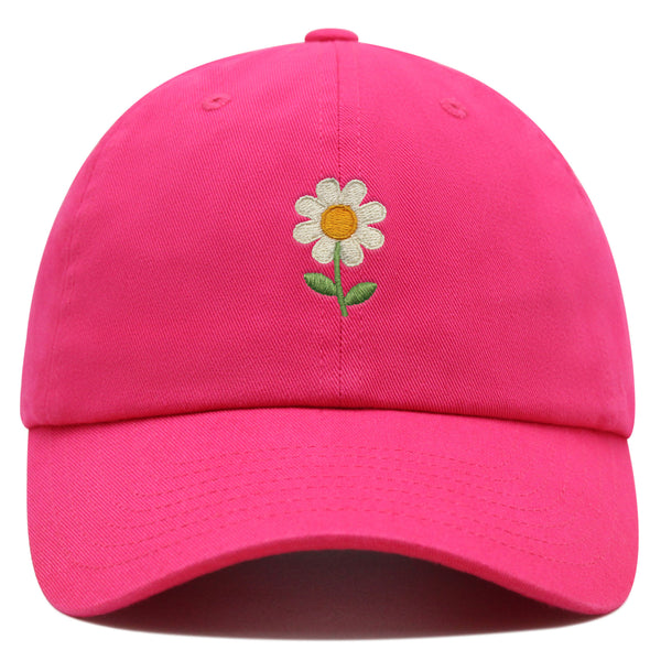 Chamomile Flower Premium Dad Hat Embroidered Baseball Cap Floral