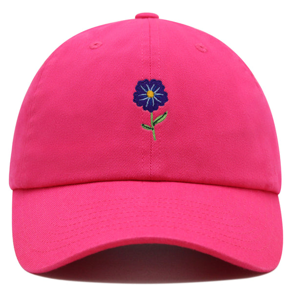 Flower Premium Dad Hat Embroidered Baseball Cap Floral Purple