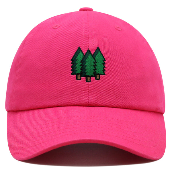 Trees Premium Dad Hat Embroidered Baseball Cap Forest Hiking