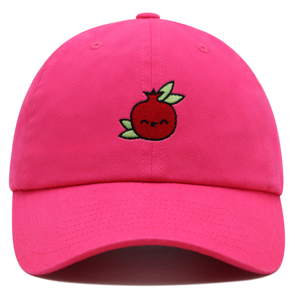 Pomegranate Premium Dad Hat Embroidered Baseball Cap Vegan Fruit Garnet