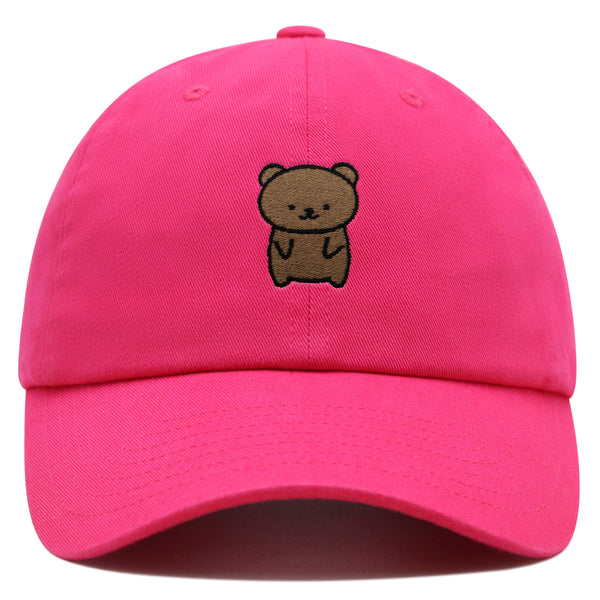 Bear Premium Dad Hat Embroidered Baseball Cap Teddy Bear Brown