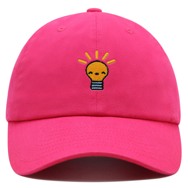 Happy Bulb Premium Dad Hat Embroidered Baseball Cap Lightbulb Idea