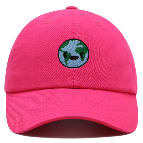 Happy Earth Premium Dad Hat Embroidered Baseball Cap Earth Environment