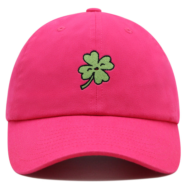 Clover Premium Dad Hat Embroidered Baseball Cap Lucky Flower