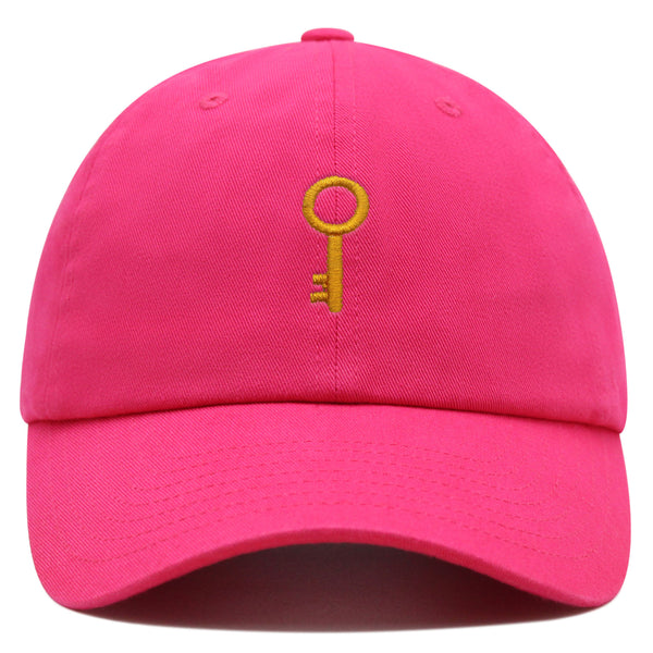 Golden Key Premium Dad Hat Embroidered Baseball Cap Key Door