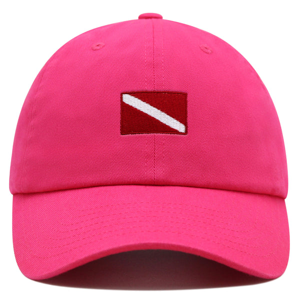 Diving Flag Premium Dad Hat Embroidered Baseball Cap Flag Symbol