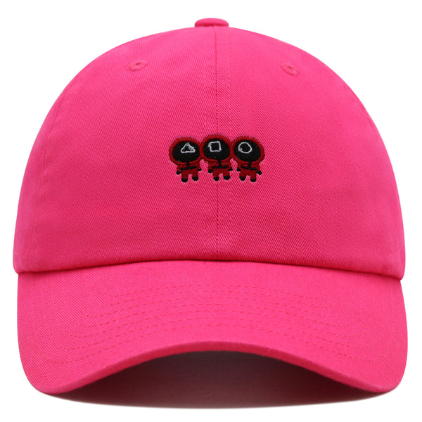 Squid Character Premium Dad Hat Embroidered Baseball Cap Game Red Uniform