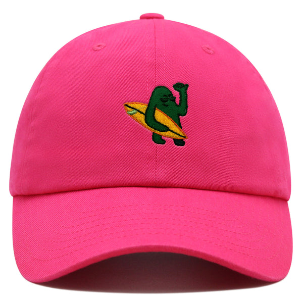 Hola Premium Dad Hat Embroidered Baseball Cap Surfing Green