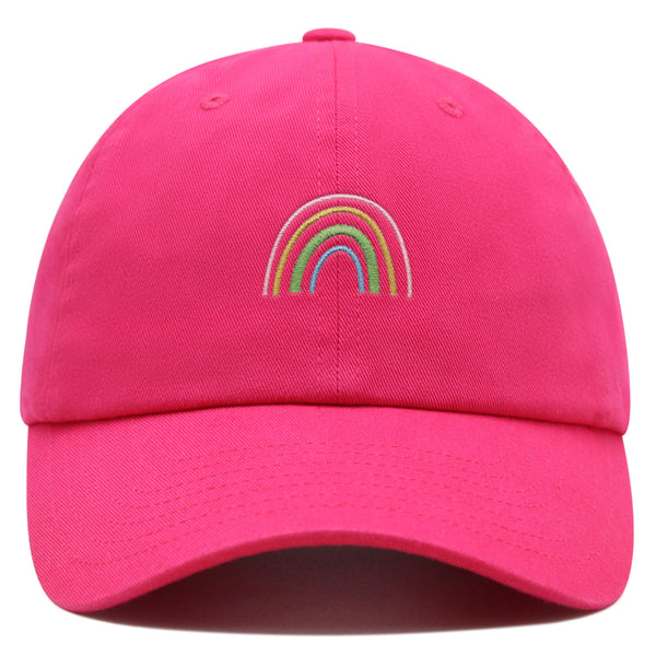 Rainbow Premium Dad Hat Embroidered Baseball Cap Pastel Cute