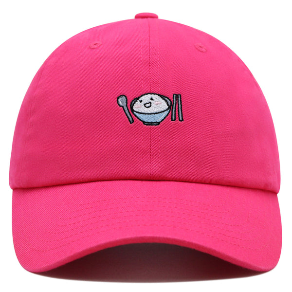 Yum Yum Premium Dad Hat Embroidered Baseball Cap Asian Food Rice