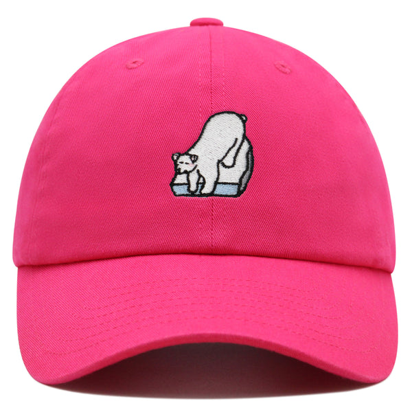 Polar Bear Premium Dad Hat Embroidered Baseball Cap Coke Soda