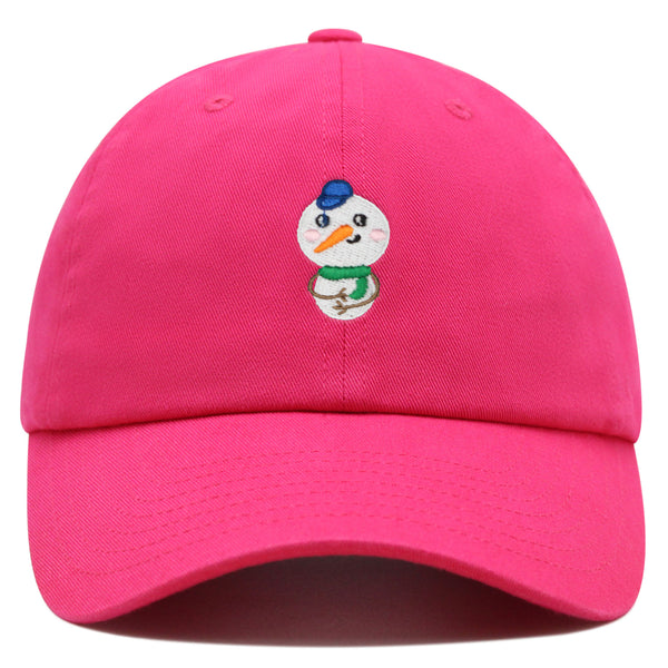 Snowman Premium Dad Hat Embroidered Baseball Cap Cute Winter