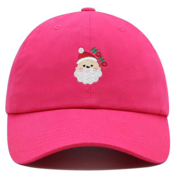 Santa Claus Face Premium Dad Hat Embroidered Baseball Cap Christmas Gift