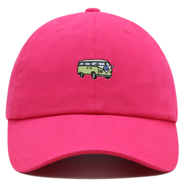 Hippie Bus Premium Dad Hat Embroidered Baseball Cap Surfing RV