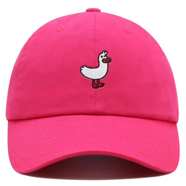 White Goose Premium Dad Hat Embroidered Baseball Cap Cute Swan