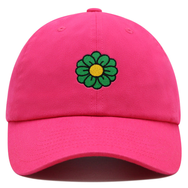 Flower Premium Dad Hat Embroidered Baseball Cap Cute Blue