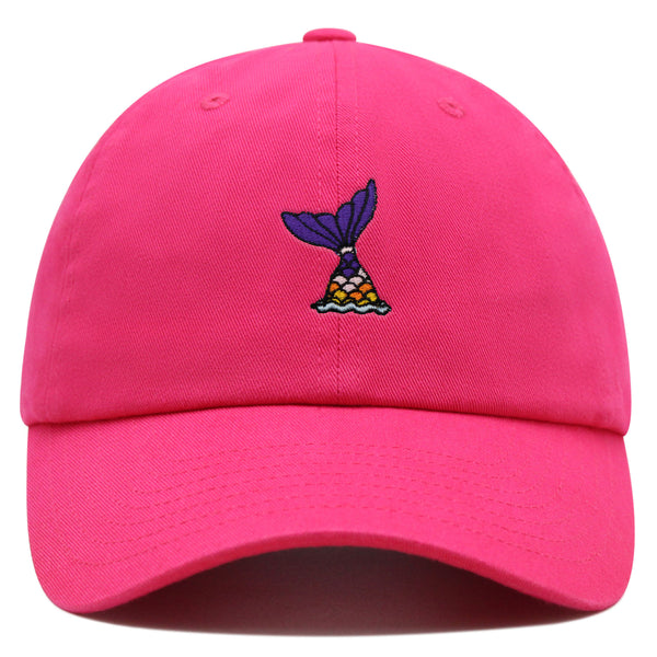 Mermaid Tail Premium Dad Hat Embroidered Baseball Cap Cute