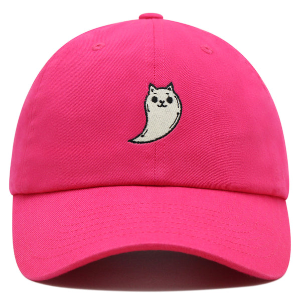 Ghost Cat  Premium Dad Hat Embroidered Baseball Cap Cute