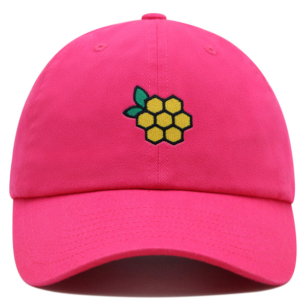 Honeycomb Premium Dad Hat Embroidered Baseball Cap Honey Logo