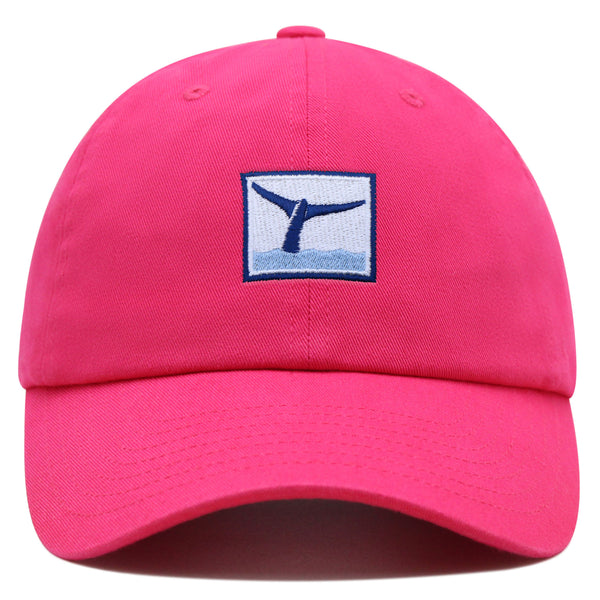 Whale Tail Premium Dad Hat Embroidered Baseball Cap Ocean Logo