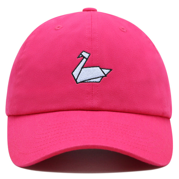 Paper Swan Premium Dad Hat Embroidered Baseball Cap Origami